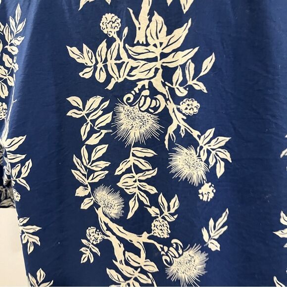 Ralph Lauren Polo Jeans Men's Blue tropical print vintage Shirt - Picture 6 of 12